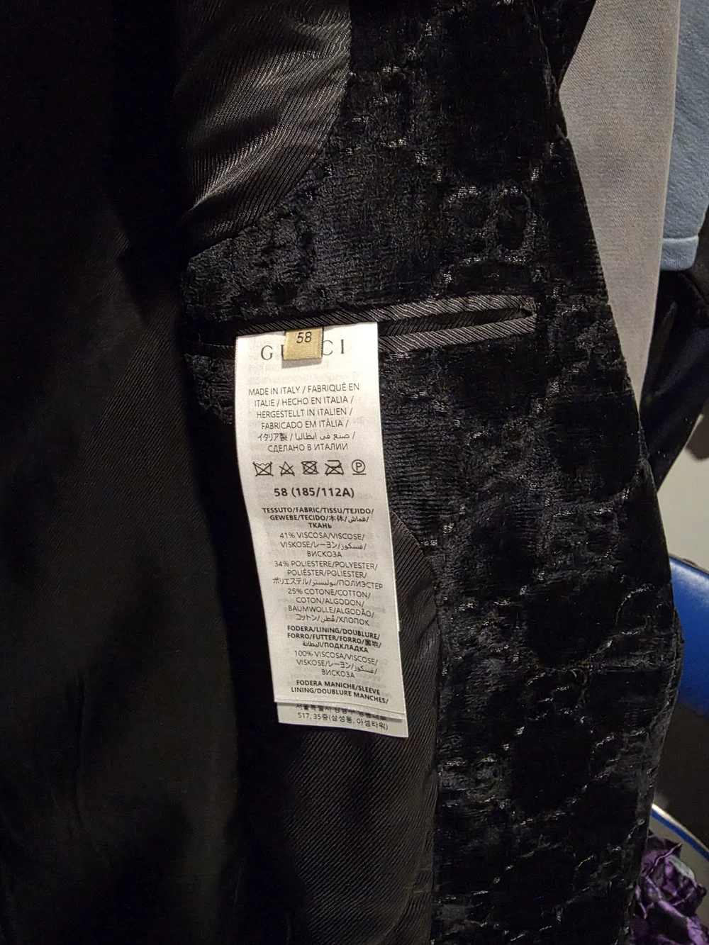 Gucci black velvet